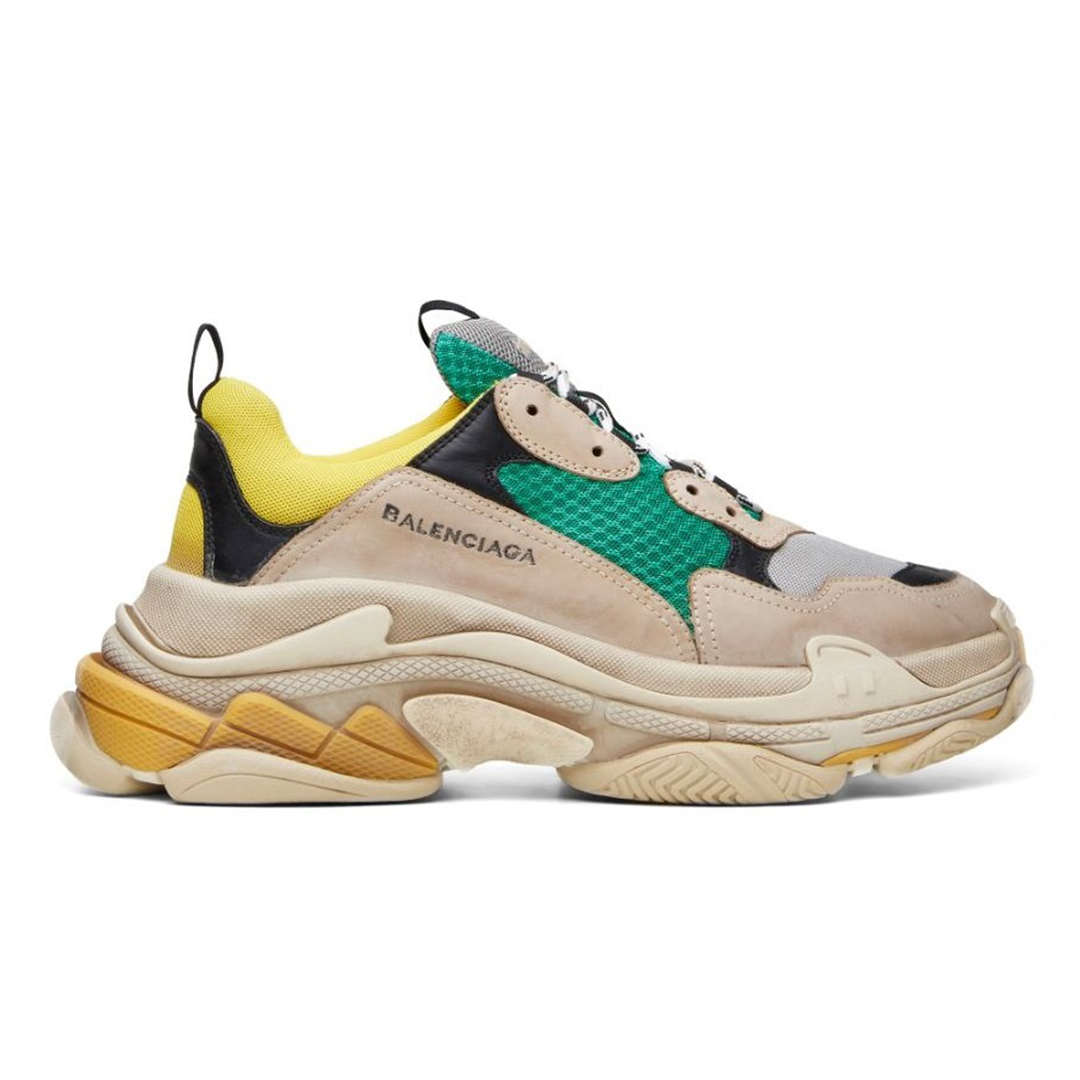 Balenciaga Triple S Beige Green Yellow