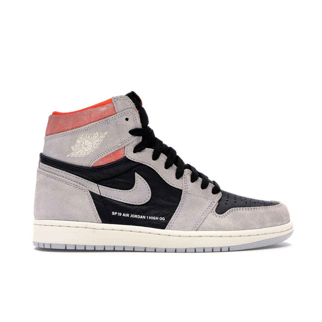 Nike Air Jordan 1 High Neutral Grey Hyper Crimson